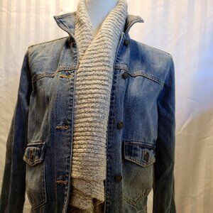 Abercrombie & Fitch Jean Jacket with Scarf